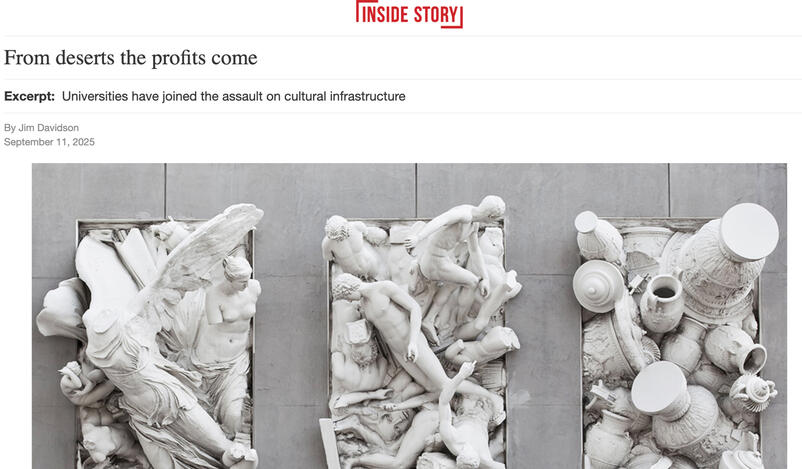 Screenshot of article appearing in Inside Story by Jim Davidson titled From deserts the profits come